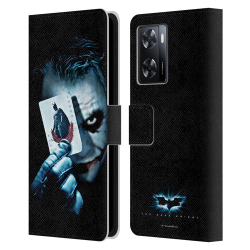 The Dark Knight Key Art Joker Card Leather Book Wallet Case Cover For OPPO A57s