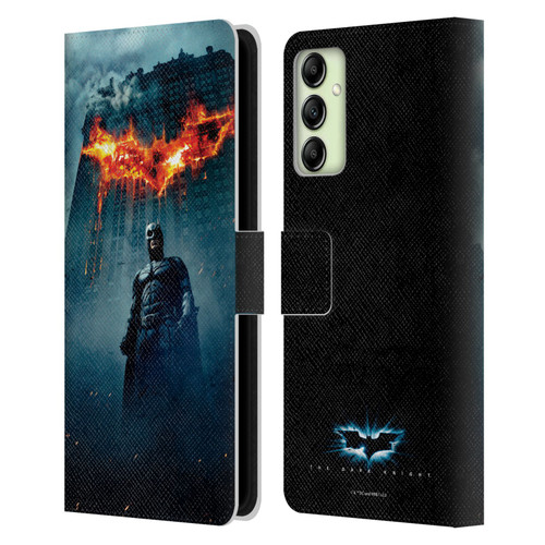 The Dark Knight Key Art Batman Poster Leather Book Wallet Case Cover For Samsung Galaxy A14 5G