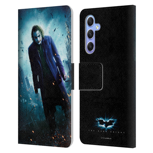 The Dark Knight Key Art Joker Poster Leather Book Wallet Case Cover For Samsung Galaxy A34 5G