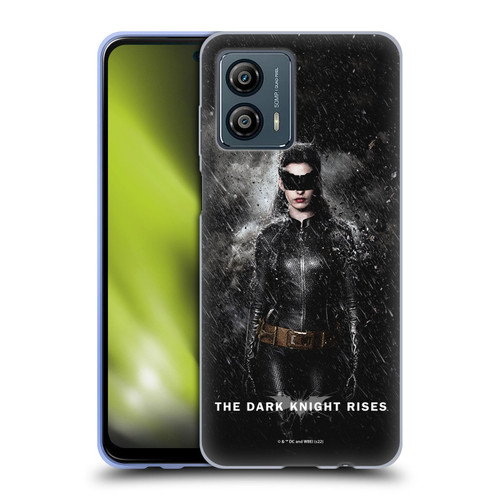 The Dark Knight Rises Key Art Catwoman Rain Poster Soft Gel Case for Motorola Moto G53 5G