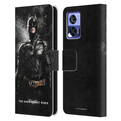 The Dark Knight Rises Key Art Batman Rain Poster Leather Book Wallet Case Cover For Motorola Edge 30 Neo 5G