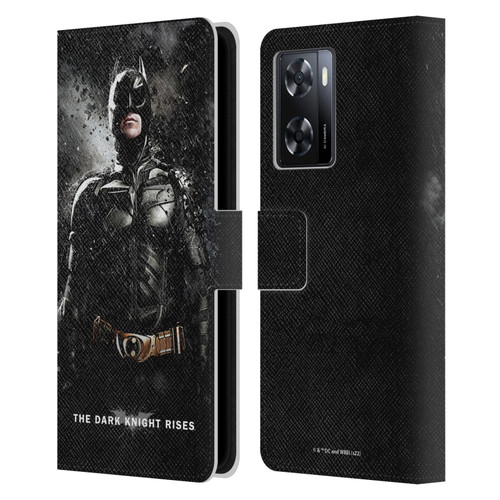 The Dark Knight Rises Key Art Batman Rain Poster Leather Book Wallet Case Cover For OPPO A57s