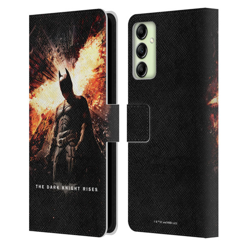The Dark Knight Rises Key Art Batman Poster Leather Book Wallet Case Cover For Samsung Galaxy A14 5G