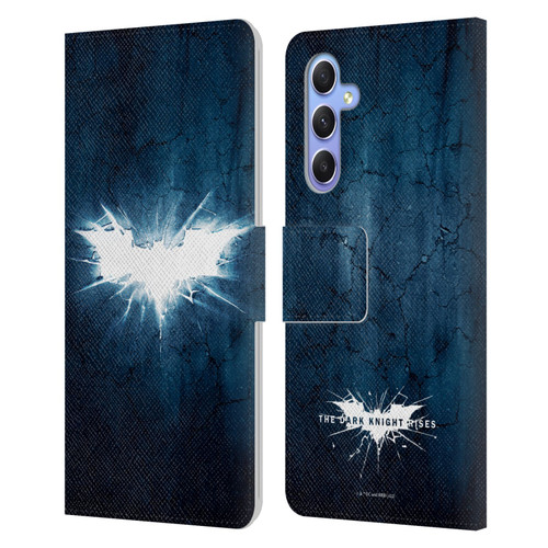 The Dark Knight Rises Logo Grunge Leather Book Wallet Case Cover For Samsung Galaxy A34 5G