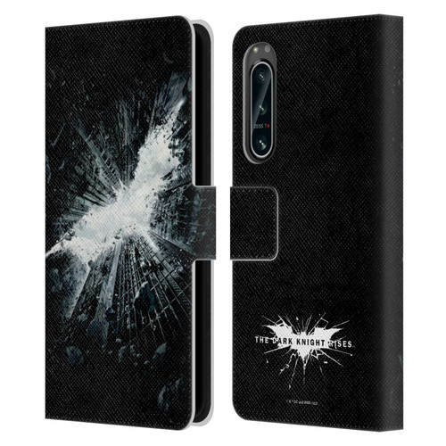 The Dark Knight Rises Logo Poster Leather Book Wallet Case Cover For Sony Xperia 5 IV