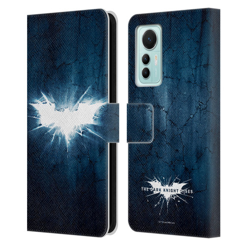 The Dark Knight Rises Logo Grunge Leather Book Wallet Case Cover For Xiaomi 12 Lite