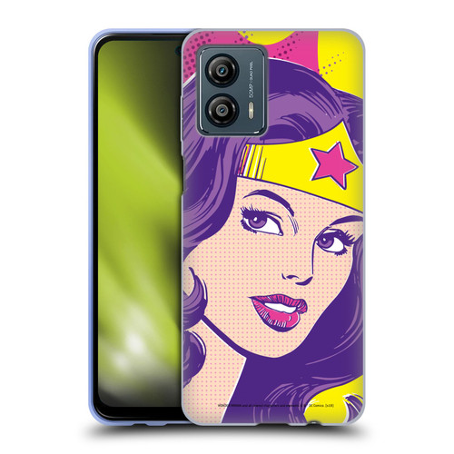 Wonder Woman DC Comics Vintage Art Pop Art Soft Gel Case for Motorola Moto G53 5G