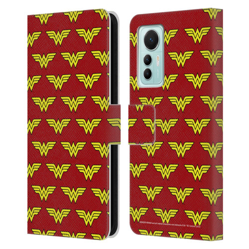 Wonder Woman DC Comics Logos Pattern Leather Book Wallet Case Cover For Xiaomi 12 Lite