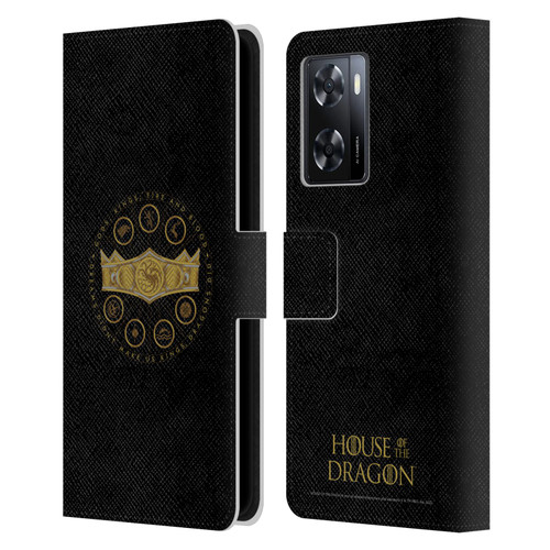 House Of The Dragon: Television Series Graphics Crown Leather Book Wallet Case Cover For OPPO A57s