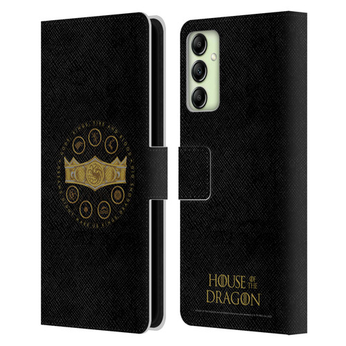 House Of The Dragon: Television Series Graphics Crown Leather Book Wallet Case Cover For Samsung Galaxy A14 5G