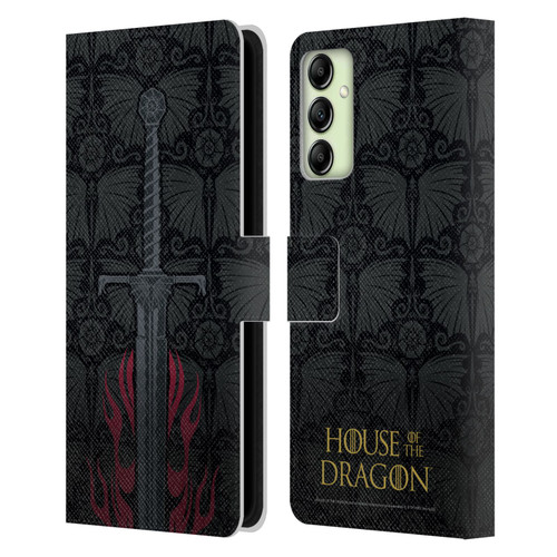 House Of The Dragon: Television Series Graphics Sword Leather Book Wallet Case Cover For Samsung Galaxy A14 5G