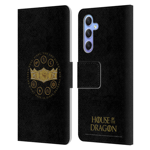 House Of The Dragon: Television Series Graphics Crown Leather Book Wallet Case Cover For Samsung Galaxy A34 5G