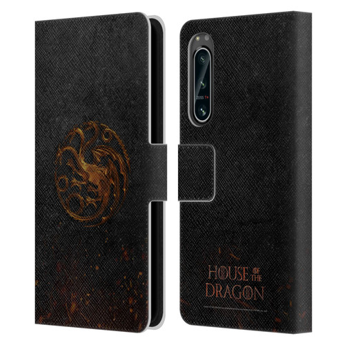 House Of The Dragon: Television Series Graphics Targaryen Emblem Leather Book Wallet Case Cover For Sony Xperia 5 IV