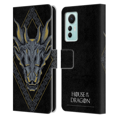 House Of The Dragon: Television Series Graphics Dragon Head Leather Book Wallet Case Cover For Xiaomi 12 Lite