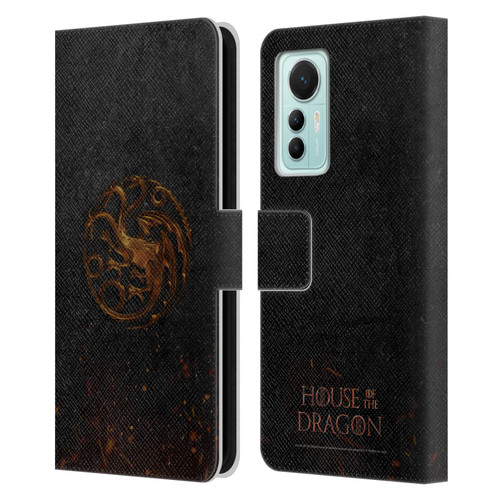 House Of The Dragon: Television Series Graphics Targaryen Emblem Leather Book Wallet Case Cover For Xiaomi 12 Lite