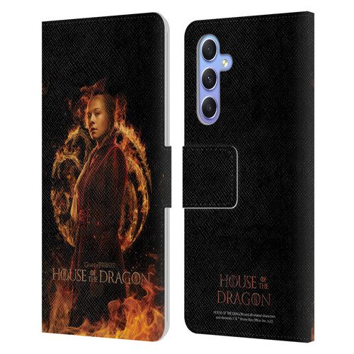 House Of The Dragon: Television Series Key Art Rhaenyra Leather Book Wallet Case Cover For Samsung Galaxy A34 5G