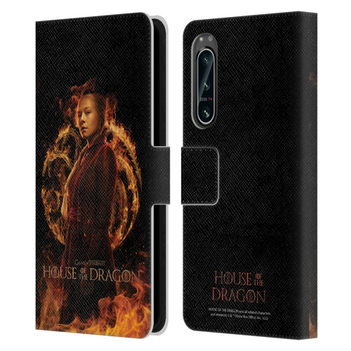 House Of The Dragon: Television Series Key Art Rhaenyra Leather Book Wallet Case Cover For Sony Xperia 5 IV