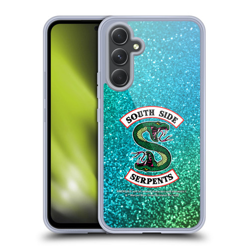 Riverdale South Side Serpents Glitter Print Logo Soft Gel Case for Samsung Galaxy A54 5G