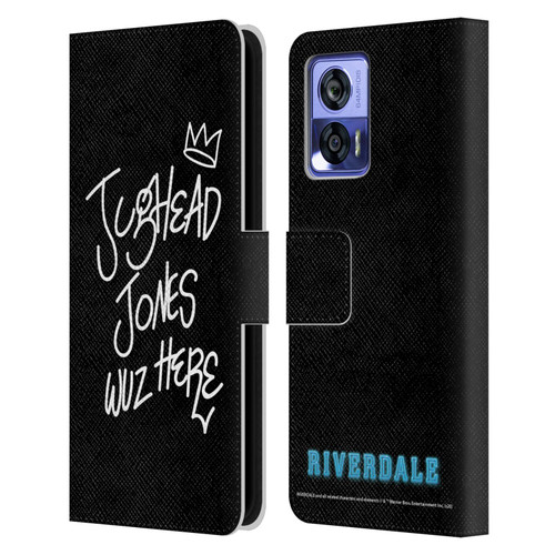 Riverdale Graphic Art Jughead Wuz Here Leather Book Wallet Case Cover For Motorola Edge 30 Neo 5G