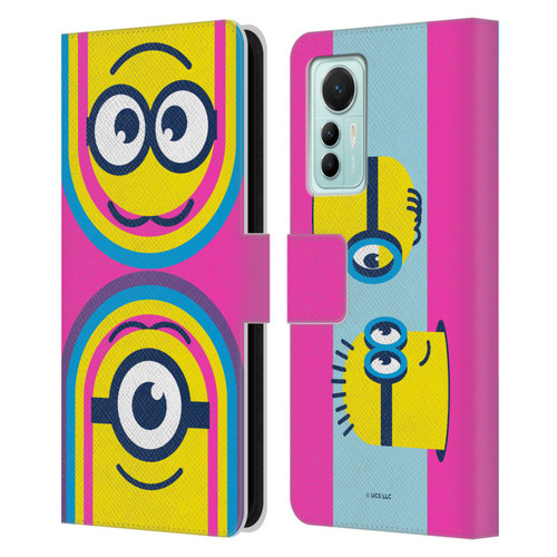 Minions Rise of Gru(2021) Day Tripper Face Leather Book Wallet Case Cover For Xiaomi 12 Lite