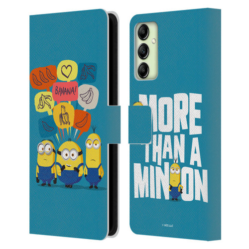 Minions Rise of Gru(2021) Graphics Speech Bubbles Leather Book Wallet Case Cover For Samsung Galaxy A14 5G