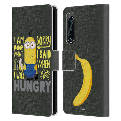 Minions Rise of Gru(2021) Humor Hungry Leather Book Wallet Case Cover For Sony Xperia 5 IV