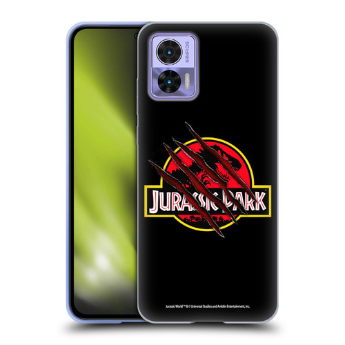 Jurassic Park Logo Plain Black Claw Soft Gel Case for Motorola Edge 30 Neo 5G