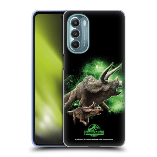 Jurassic World Key Art Triceratops Soft Gel Case for Motorola Moto G Stylus 5G (2022)