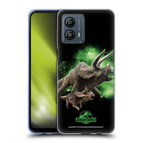 Jurassic World Key Art Triceratops Soft Gel Case for Motorola Moto G53 5G