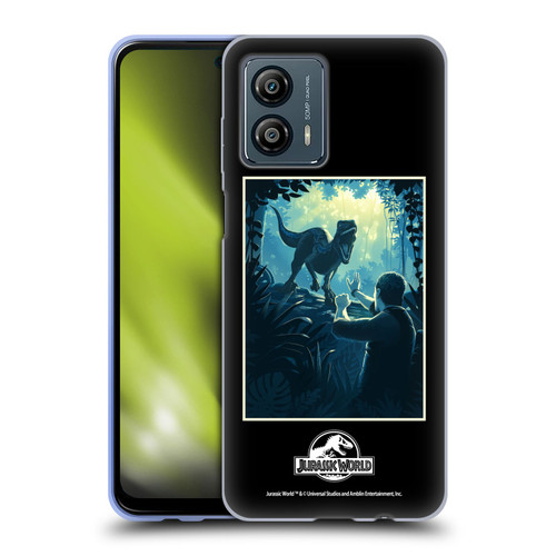 Jurassic World Vector Art Blue Raptor Soft Gel Case for Motorola Moto G53 5G