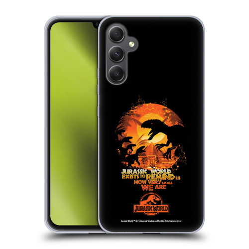 Jurassic World Vector Art Raptors Silhouette Soft Gel Case for Samsung Galaxy A34 5G