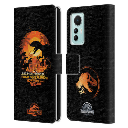 Jurassic World Vector Art Raptors Silhouette Leather Book Wallet Case Cover For Xiaomi 12 Lite