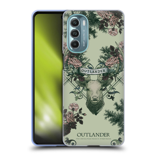 Outlander Composed Graphics Floral Deer Soft Gel Case for Motorola Moto G Stylus 5G (2022)
