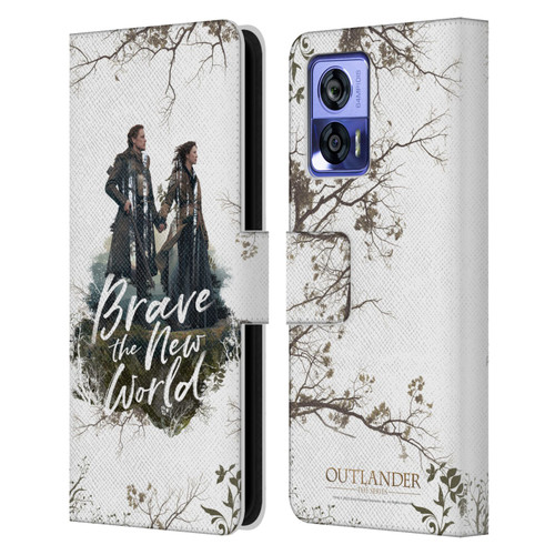 Outlander Composed Graphics Brave The New World Leather Book Wallet Case Cover For Motorola Edge 30 Neo 5G