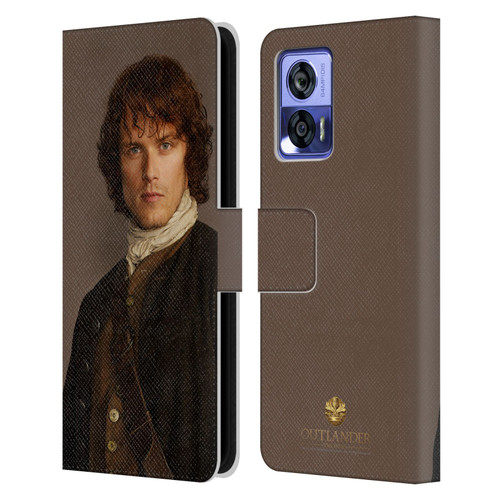 Outlander Characters Jamie Traditional Leather Book Wallet Case Cover For Motorola Edge 30 Neo 5G