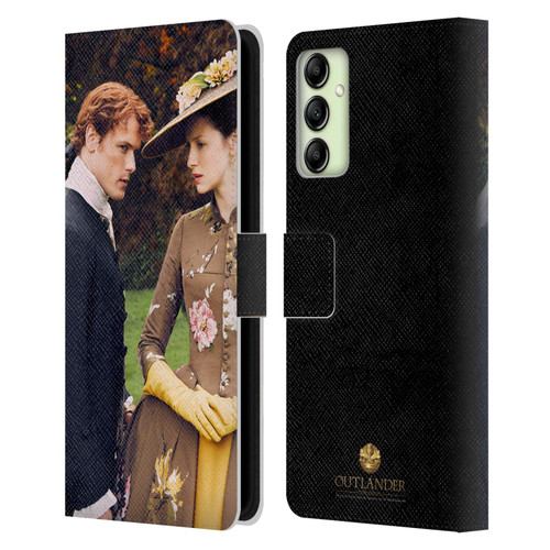 Outlander Characters Jamie And Claire Leather Book Wallet Case Cover For Samsung Galaxy A14 5G