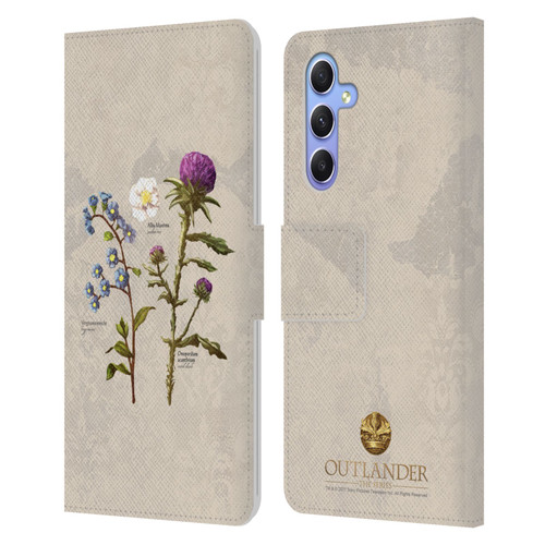 Outlander Graphics Flowers Leather Book Wallet Case Cover For Samsung Galaxy A34 5G