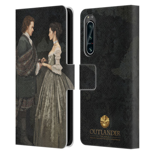 Outlander Portraits Claire & Jamie Painting Leather Book Wallet Case Cover For Sony Xperia 5 IV