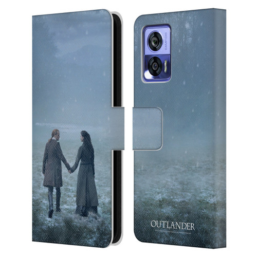 Outlander Season 6 Key Art Jamie And Claire Leather Book Wallet Case Cover For Motorola Edge 30 Neo 5G