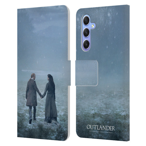 Outlander Season 6 Key Art Jamie And Claire Leather Book Wallet Case Cover For Samsung Galaxy A34 5G