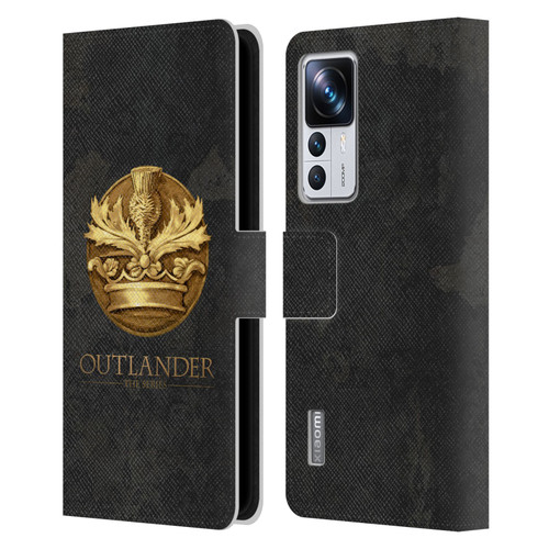 Outlander Seals And Icons Scotland Thistle Leather Book Wallet Case Cover For Xiaomi 12T Pro