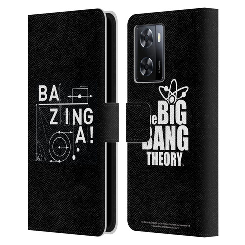 The Big Bang Theory Bazinga Physics Leather Book Wallet Case Cover For OPPO A57s