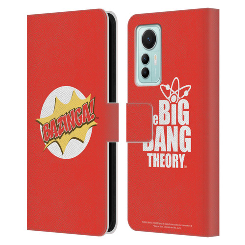 The Big Bang Theory Bazinga Pop Art Leather Book Wallet Case Cover For Xiaomi 12 Lite