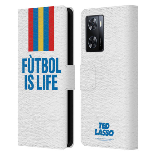 Ted Lasso Season 1 Graphics Futbol Is Life Leather Book Wallet Case Cover For OPPO A57s