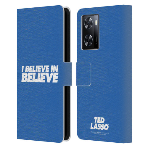 Ted Lasso Season 1 Graphics I Believe In Believe Leather Book Wallet Case Cover For OPPO A57s
