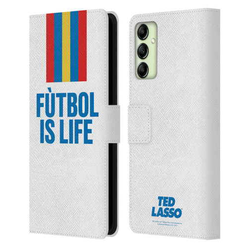 Ted Lasso Season 1 Graphics Futbol Is Life Leather Book Wallet Case Cover For Samsung Galaxy A14 5G