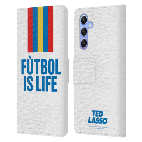 Ted Lasso Season 1 Graphics Futbol Is Life Leather Book Wallet Case Cover For Samsung Galaxy A34 5G