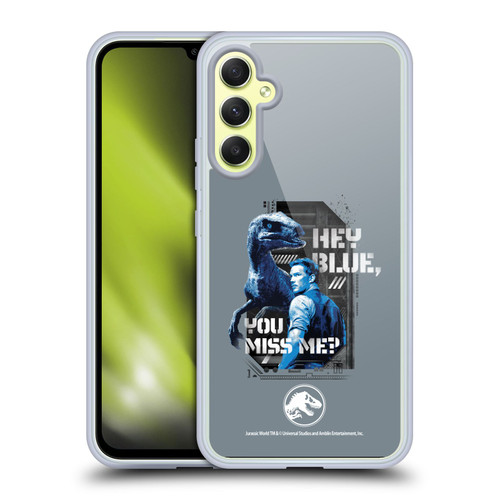 Jurassic World Fallen Kingdom Key Art Hey Blue & Owen Soft Gel Case for Samsung Galaxy A34 5G