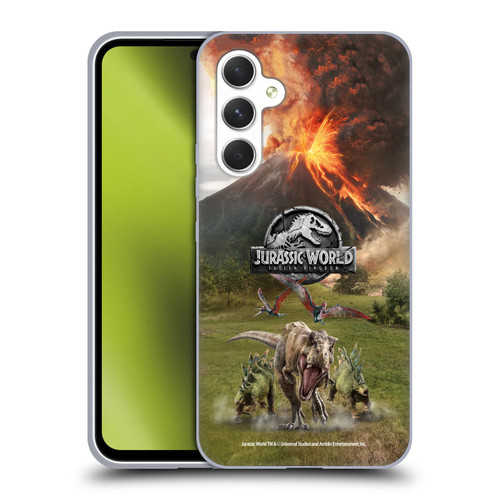 Jurassic World Fallen Kingdom Key Art Dinosaurs Escape Soft Gel Case for Samsung Galaxy A54 5G