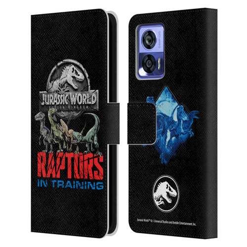 Jurassic World Fallen Kingdom Key Art Raptors In Training Leather Book Wallet Case Cover For Motorola Edge 30 Neo 5G